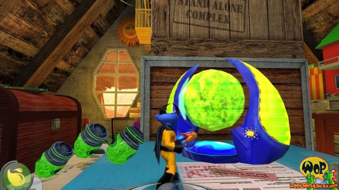 Enough cartridges collected? So quickly into the teleporter.