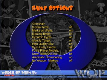 Options Menu Scetch