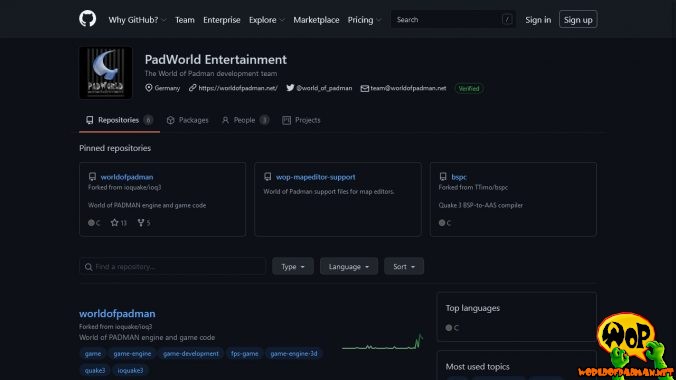 Support us on GitHub – World of Padman