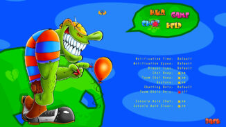 The extended game options menu