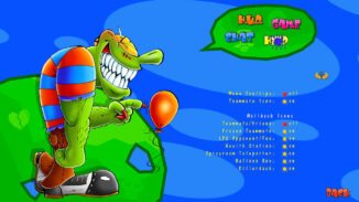 The extended game options menu