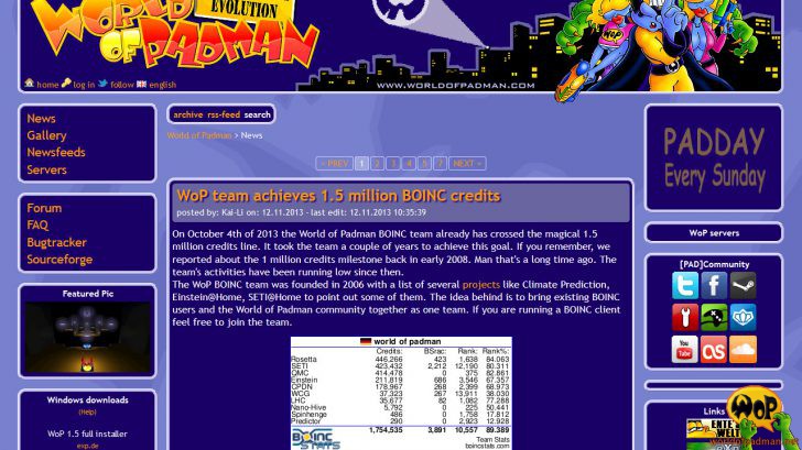 WoP old website 2013