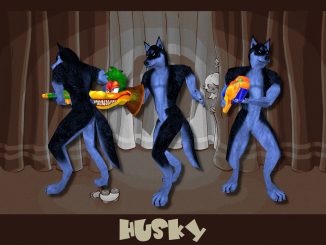 Husky blue team skin