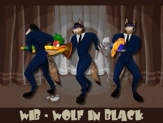 WIB - Wolf in Black blue team skin