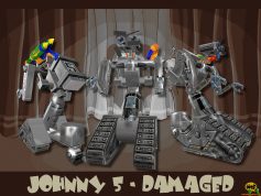 Johnny 5 damaged skin