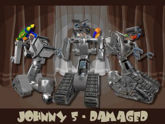 Johnny 5 damaged skin