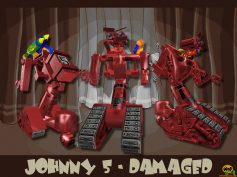 Johnny 5 damaged red team skin
