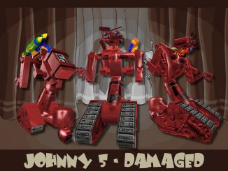 Johnny 5 damaged red team skin