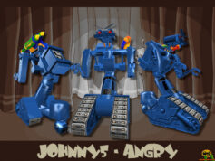 Johnny 5 angry blue team skin