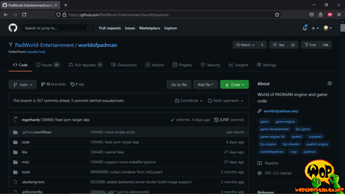 worldofpadman Repository auf Github