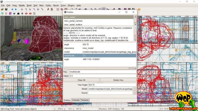 Entity misc_model with key modelscale for simple scaling