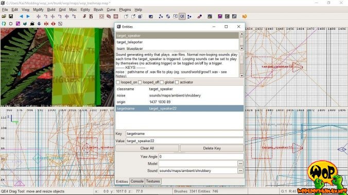 Entity target_speaker with key targetname