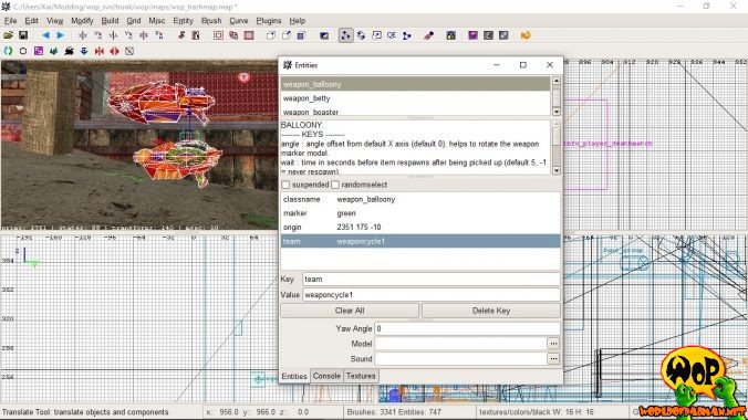 Alternating weapon entities through the key team